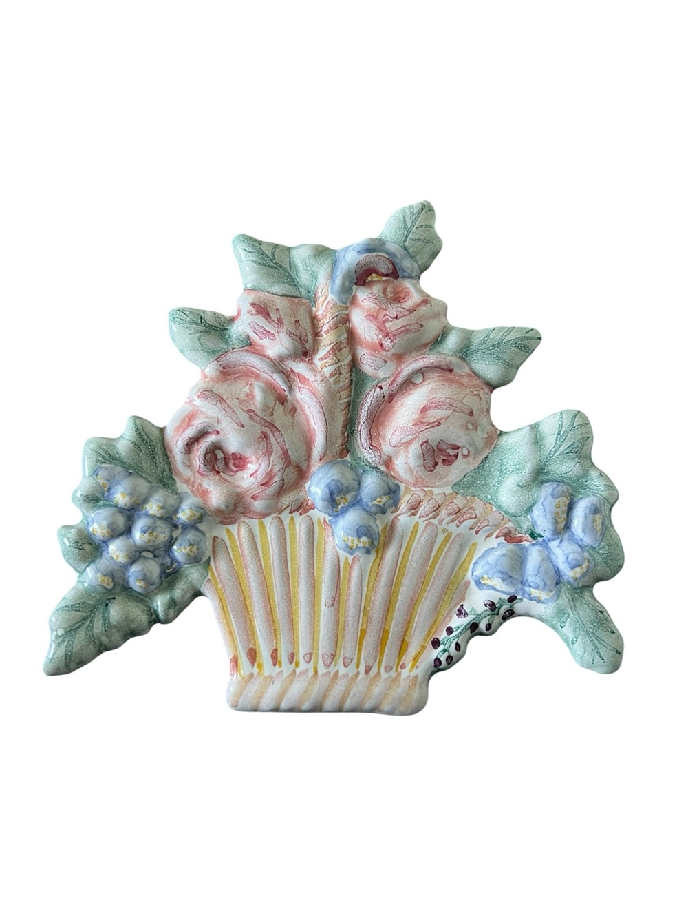 MacKenzie Childs • Flower Basket Side Chair Handmade Majolica Tile ONLY - AS-IS